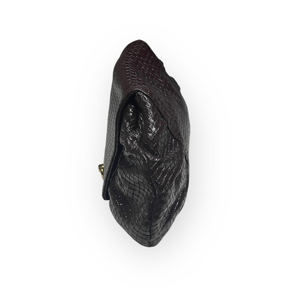 Goldenbleu ♛ Katie Woven Clutch Handbag Evening Bag ♛ Amethyst Patent Leather ♛ - Picture 5 of 16